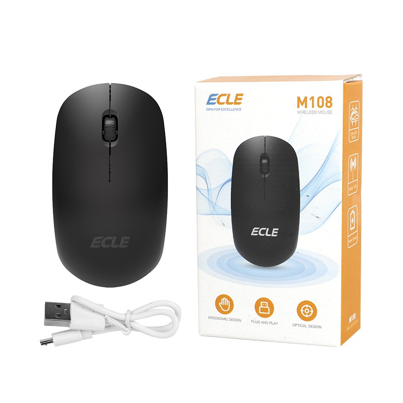 Chuột Không Dây Ecle 2.4g Đen | BigBuy360 - bigbuy360.vn