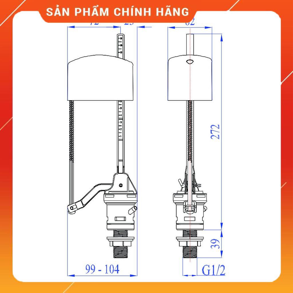 (FREESHIPP) Bộ xả Hùng Anh VS017, bộ xả bàn cầu, bộ xả két nước, bộ xả thùng cầu, bộ xả gạt trước, bộ xả gạt