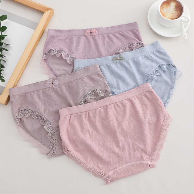 Quần Lót Cotton Phối Ren Quyến Rũ Cho Nữ