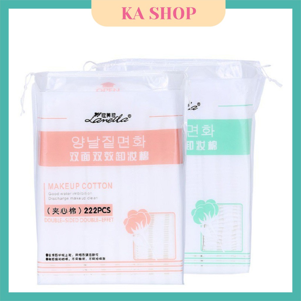 Bông Tẩy Trang  FREESHIP Bông Lameila 222 miếng chính hãng cotton mềm mịn