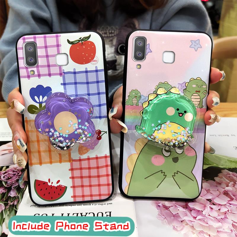 Ốp điện thoại có giá đỡ hoạt hình chống nước bảo vệ toàn diện cho Samsung Galaxy A9 Star / A8 Star / SM-G8850