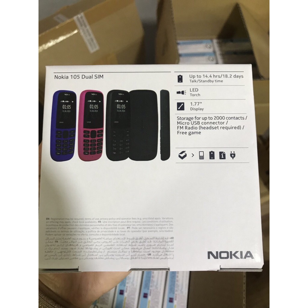 Điện thoại Nokia 105 2019 2sim mới Fullbox Bảo hành 12 tháng - Hàng chính hãng