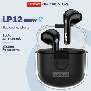 Tai Nghe Bluetooth Lenovo LP12 Pro 2021 New Version LP12 2020 Version Bluetooth 5.1 nhét tai ko dây chụp tai có micro Chính Hãng Bass mạnh Low Latency with HD Stereo Sound With Mic