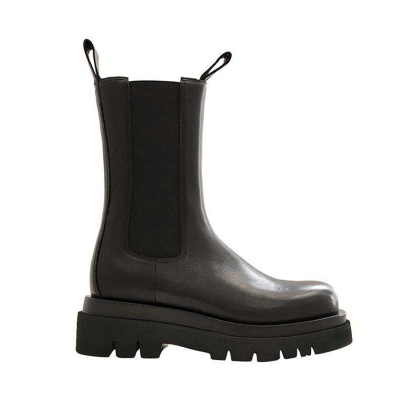 Giày Bốt Martin Cotton Đế Dày Cổ Cao Vừa Thời Trang Thu Đông Phong Cách Anh Quốc