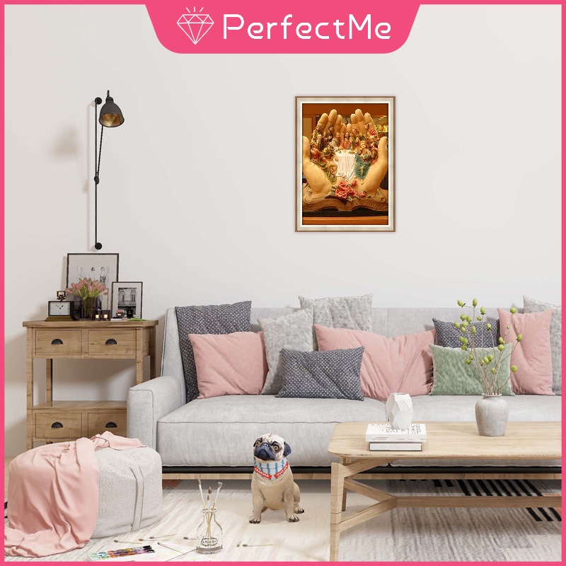 Bộ tranh đính đá 5D họa tiết tôn giáo độc đáo kích thước 30x40cm DIY dùng trang trí