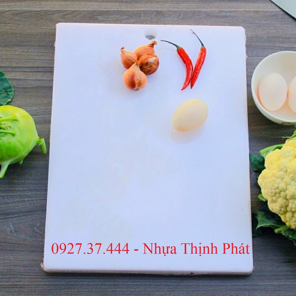 Thớt nhựa thực phẩm  KT 25x40x5cm, Nhựa nguyên sinh