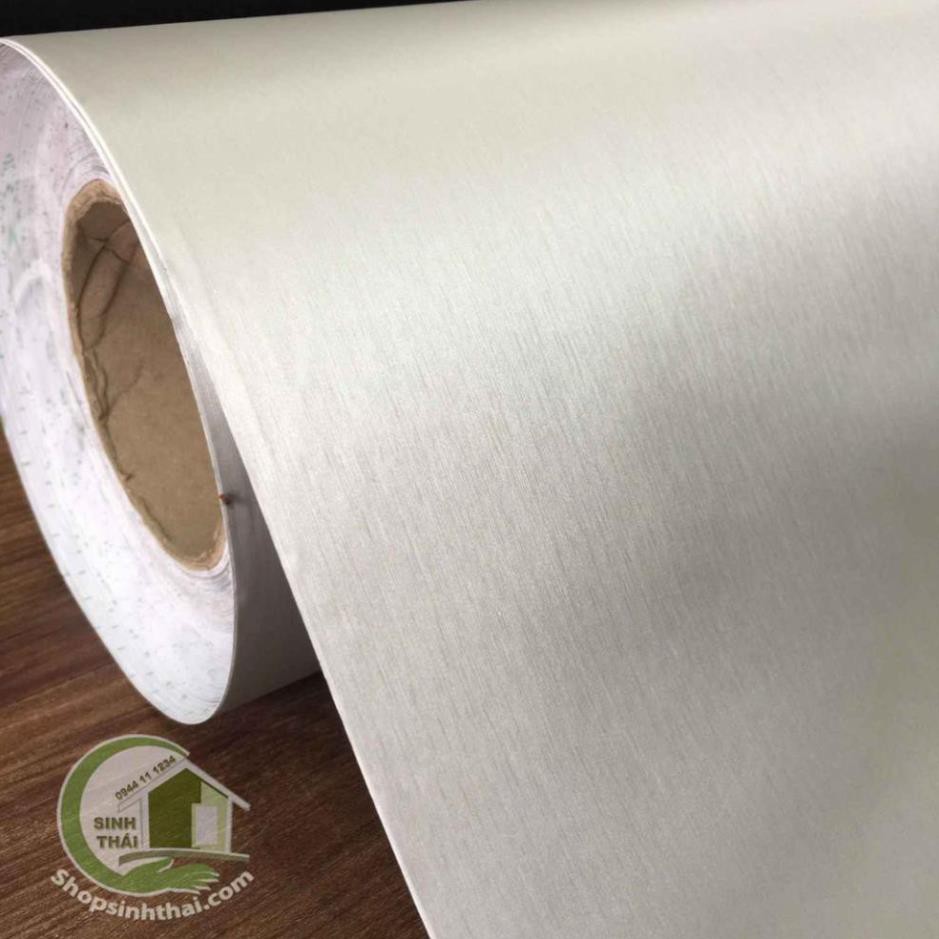 Giấy dán tường decal nhôm xước 3d -  có sẵn keo