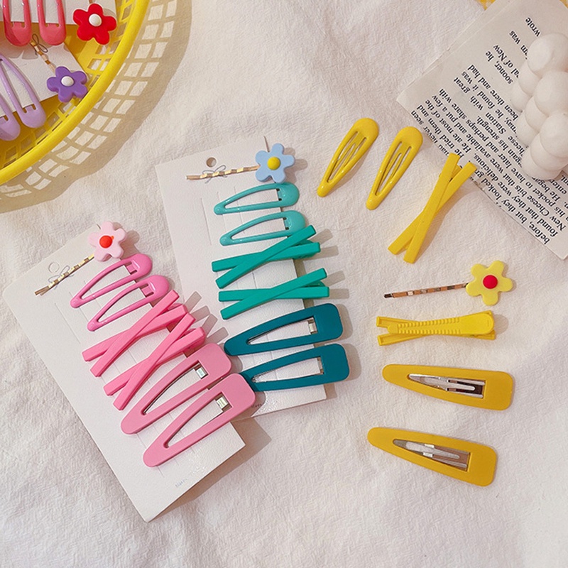 Kẹp Tóc Nữ Hình Học/ Kẹp Tóc Họa Tiết Hình Học/ Bông Hoa Màu Sắc Ngọt Ngào Dễ Thương