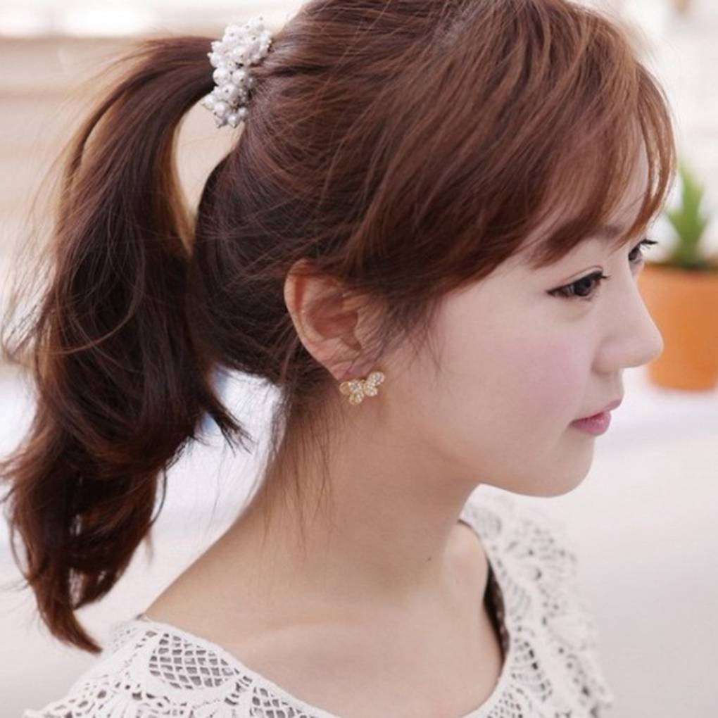 Dây Buộc Tóc Co Giãn Đính Ngọc Trai Giả Thời Trang Cho Nữ