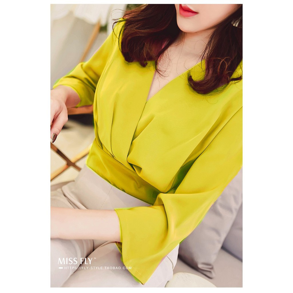 Áo sơ mi công sở ❣️FREESHIP❣️ Áo Kiểu Xếp Ly Bó Eovv - Hàng thiết kế chuẩn