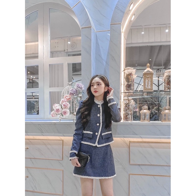 𝐁𝐄𝐒𝐓 𝐒𝐄𝐋𝐋𝐄𝐑 - Set dạ tweed cao cấp phối lót lụa satin mềm mại MIA SET | BigBuy360 - bigbuy360.vn
