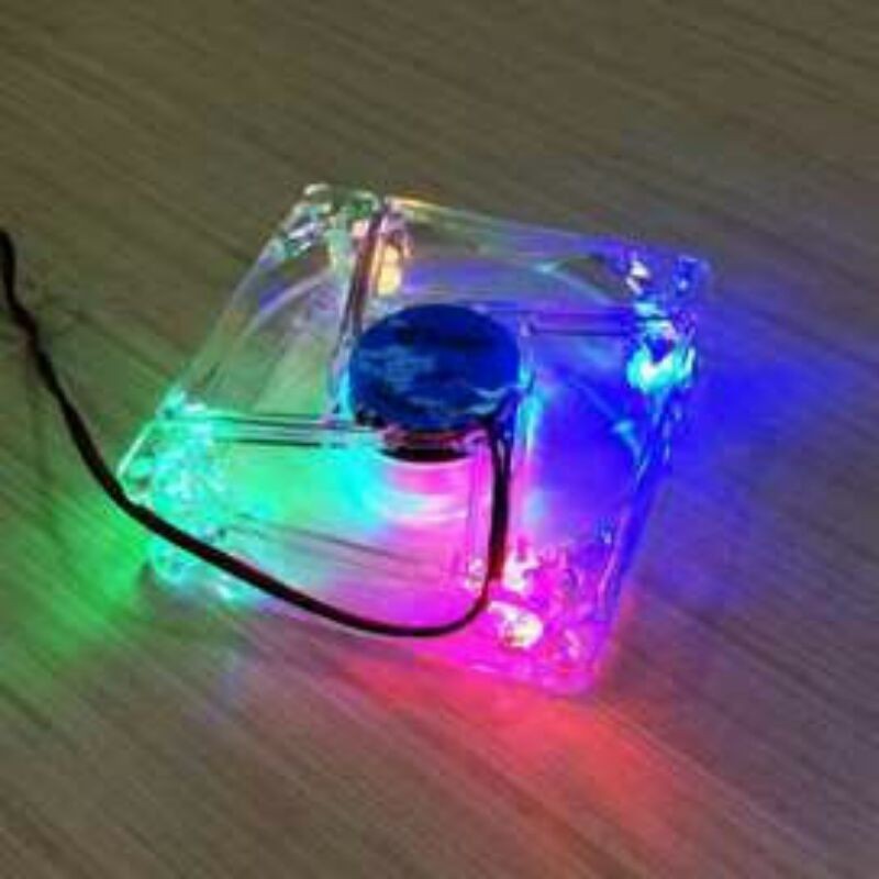 Quạt Rgb Trong Suốt 8cm Tiện Dụng