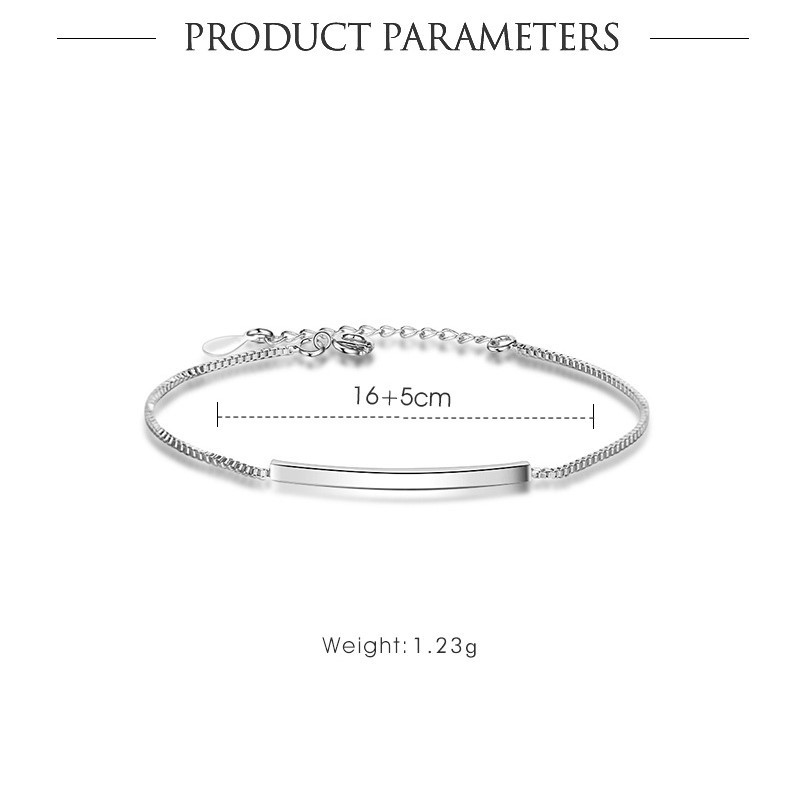 [Mã FAMAYFA giảm 10K đơn 50K] Vòng tay mạ bạc phong cách Hàn Quốc đơn giản trẻ trung cho nữ | BigBuy360 - bigbuy360.vn