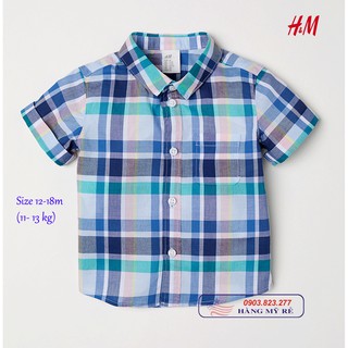 Áo sơ mi caro bé trai h&m