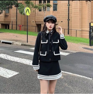 [ CÓ SẴN - ẢNH CLIP THẬT ] Set cổ nơ viền ren