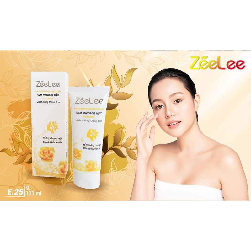 Kem Massage Mặt Collagen Giúp Nâng Cơ Săn Chắc Da Zeelee E25 100ml