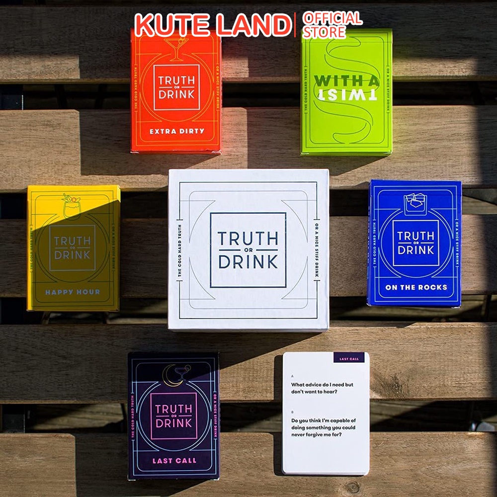 Bộ Trò Chơi Thẻ Bài Truth or Drink Board Game Độc Đáo Bài Drinking Game BG91