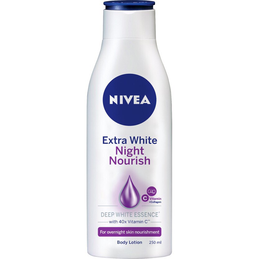 ✅ (CHÍNH HÃNG) Sữa dưỡng thể giúp săn da, dưỡng trắng Nivea ban đêm (250ml)