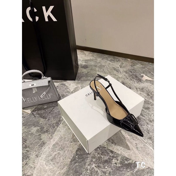 Sandal cao gót V quai mảnh fullbox