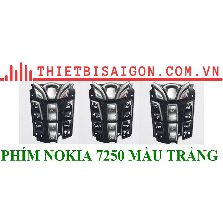 PHÍM NOKIA 7250 MÀU TRẮNG
