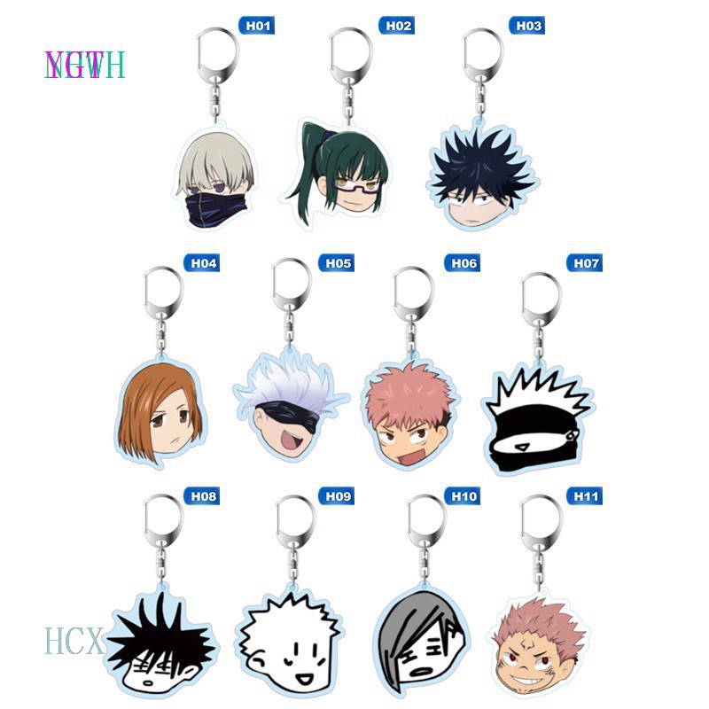 Móc Khóa Nhựa Acrylic Hai Mặt Họa Tiết Anime Kugisaki Nobara Gojo