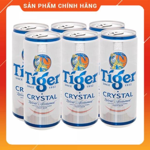 THÙNG 24 LON BIA TIGER BẠC CRYSTAL 330ML