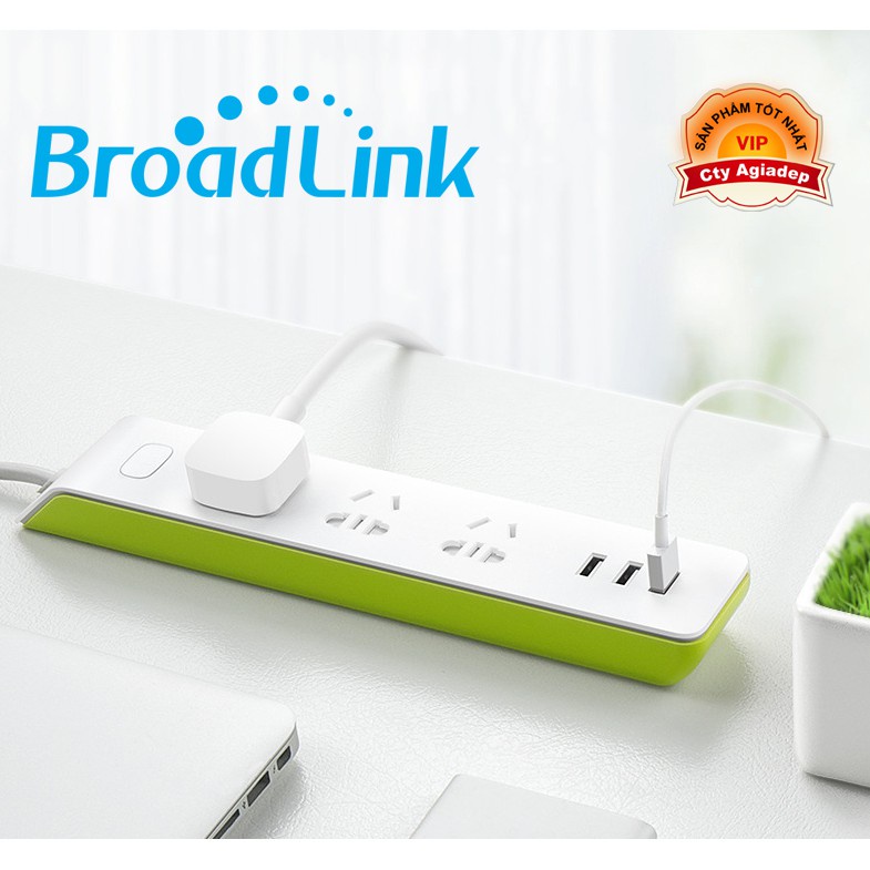 Ổ điện thông minh Broadlink dài gồm 3 ổ đơn 3 USB - Broadlink MP2