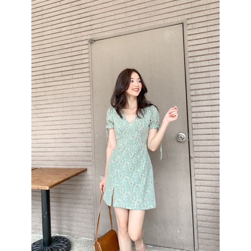 [Mã SKAMA06 giảm 8% tối đa 50K đơn 250K] Đầm BELLY cổ tim tay rút dây cột nơ ♥ | BigBuy360 - bigbuy360.vn