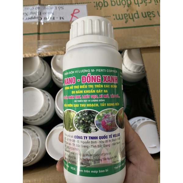 Nano đồng xanh rửa vườn chai 500ml tẩy rong rêu loét sẹo xì mủ tảo đỏ