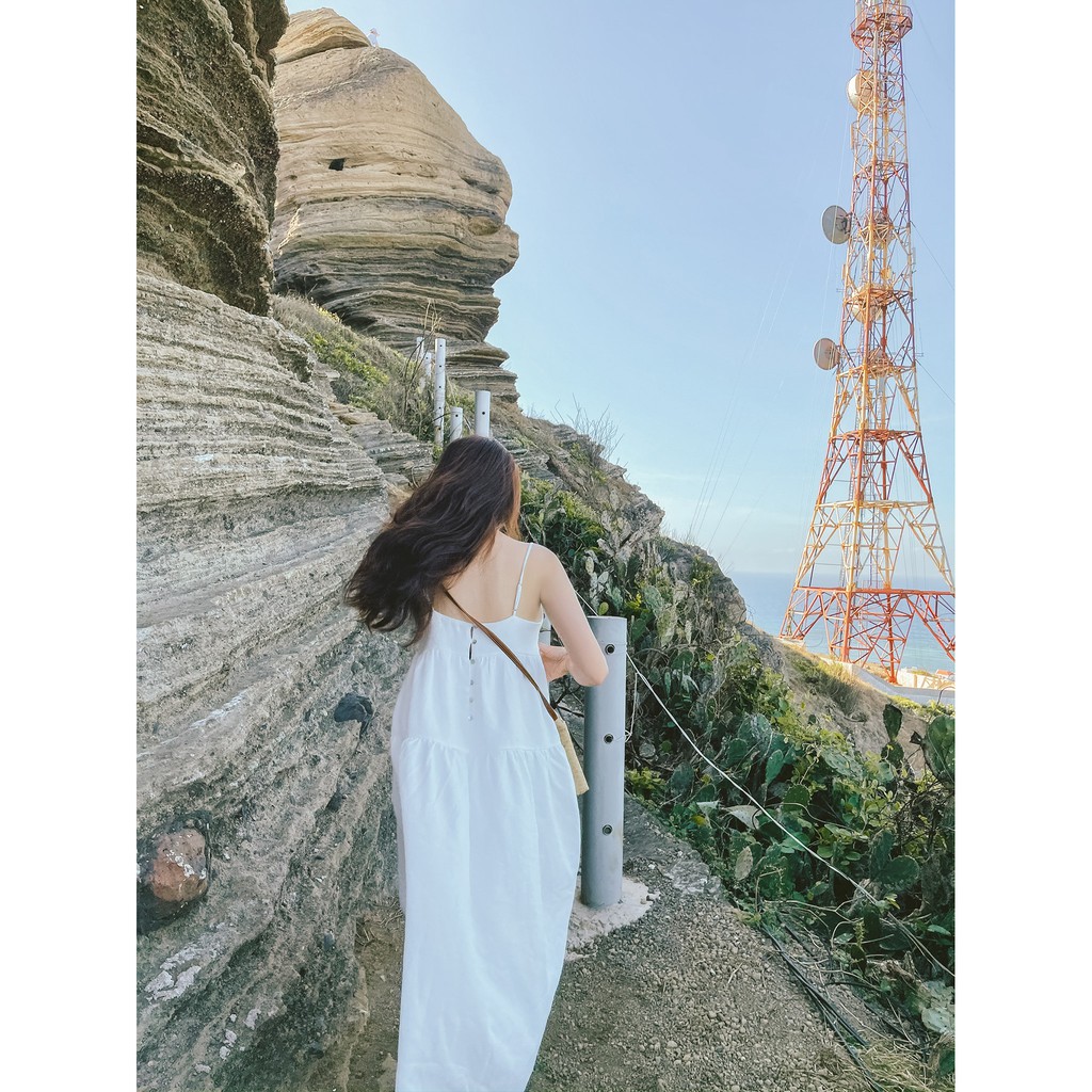 Đầm Maxi trắng 2 dây mùa Hè | BigBuy360 - bigbuy360.vn