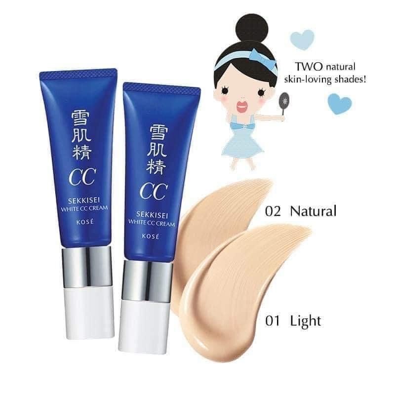 [Mã SRBACK010912 hoàn 20K xu đơn 50K] Kem trang điểm Kose Sekkisei White CC Cream SPF50/PA++++