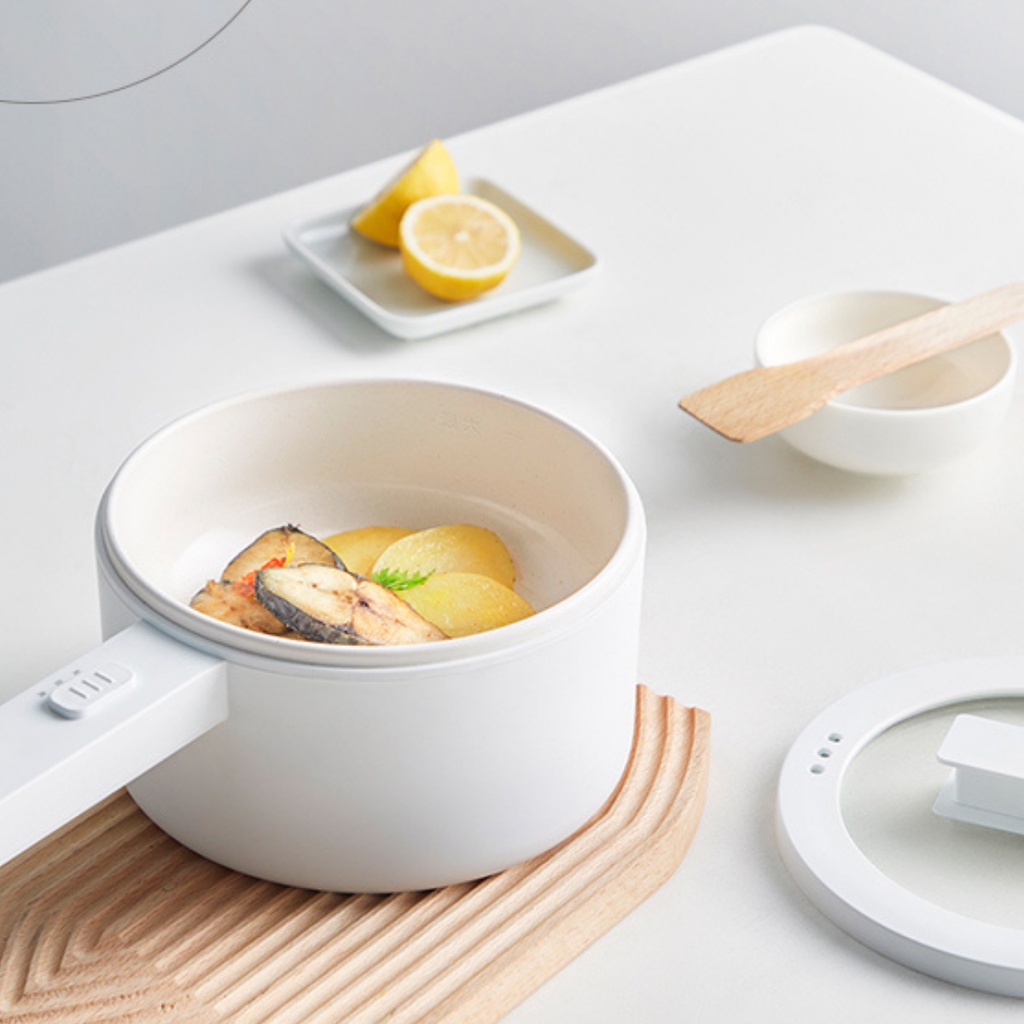 Nồi Lẩu Điện Đa Năng Kèm Xửng Hấp Có Thể Chiên, Xào, Nấu ăn, nấu cơm, nấu lẩu