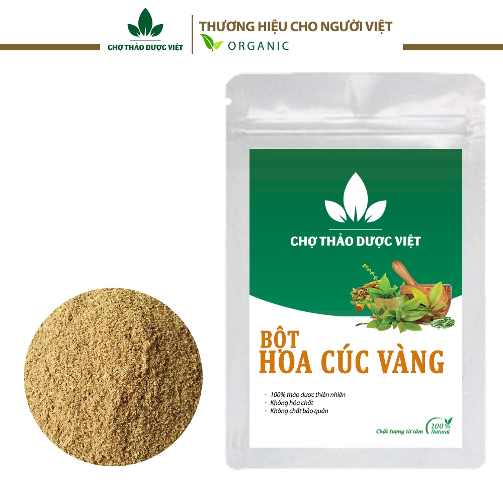 Bột hoa cúc vàng nguyên chất 100g (An thần, giảm căng thẳng, thanh lọc cơ thể) - Chợ Thảo Dược Việt