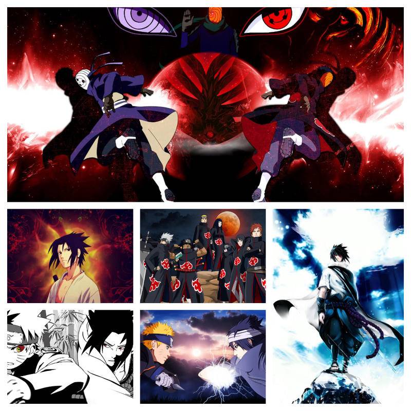 Thảm Vải Treo Tường In Hình anime Naruto sasuke itachi Trang Trí Phông Nền Phòng Ngủ