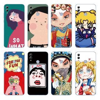 Ốp lưng điện thoại Huawei Honor 10 Lite /P9 Lite /P8 Lite chất liệu TPU họa tiết dễ thương cho nữ