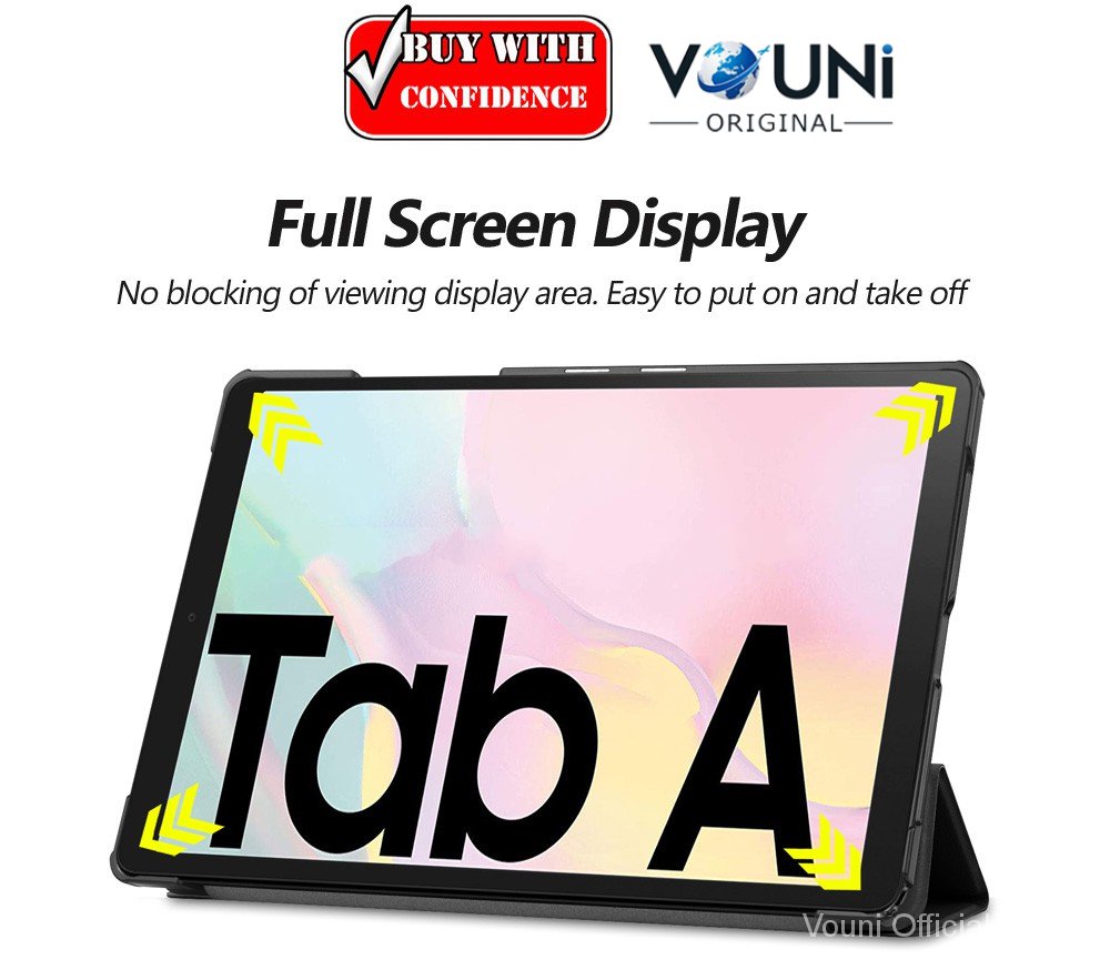 TRI Bao Da Máy Tính Bảng Gấp Ba Khúc Tự Động Tắt / Mở Màn Hình Thông Minh Cho Samsung Tab A7 10.4 2020 Sm-t500 Sm-p505 T500 T505