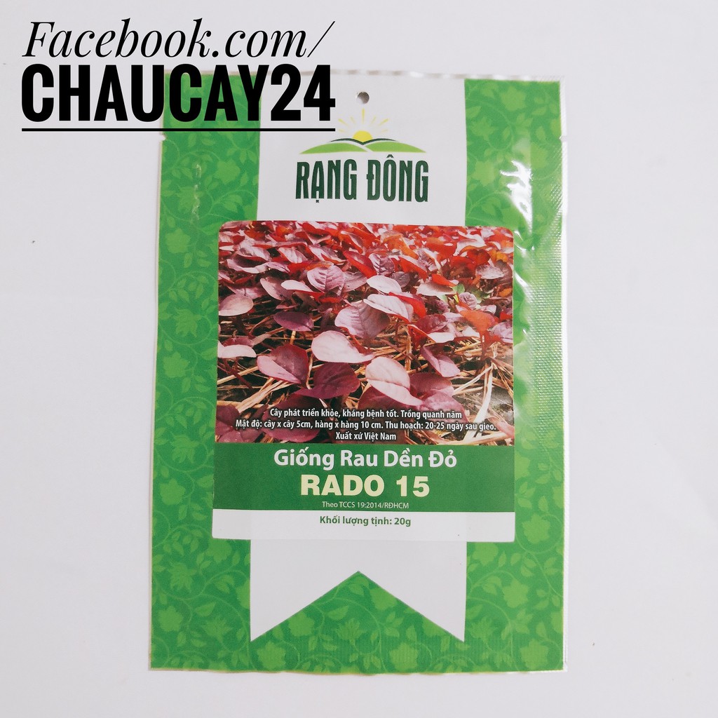 Rau Dền Đỏ (20 gr) Hạt Giống rau Dễ Trồng Cao Sản