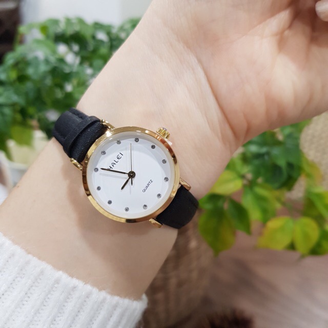 Cặp đồng hồ đôi nam nữ Halei dây da chính hãng Tony Watch 68 | BigBuy360 - bigbuy360.vn