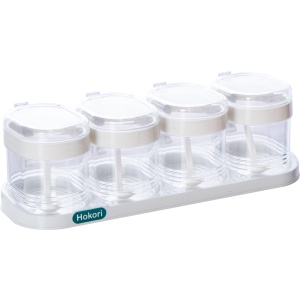 Bộ 4 Hũ Đựng Gia Vị Việt Nhật HOKORI Cao Cấp, Hũ Đựng Gia Vị Đẹp Có Kèm Thìa Tiện Lợi