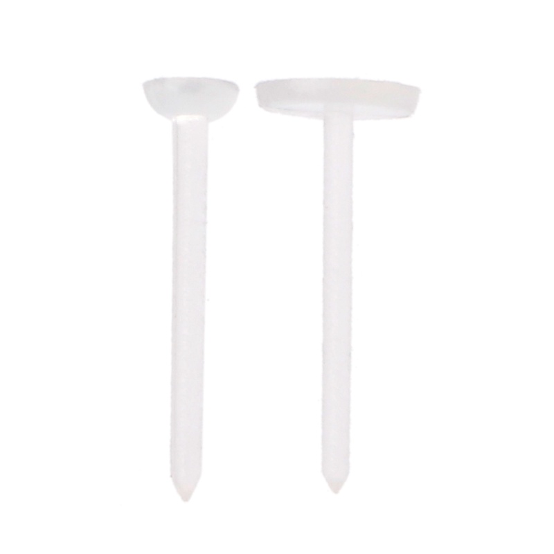 [Hàng mới về] 100 Ghim bông tai bằng nhựa trong suốt 5mm 3mm