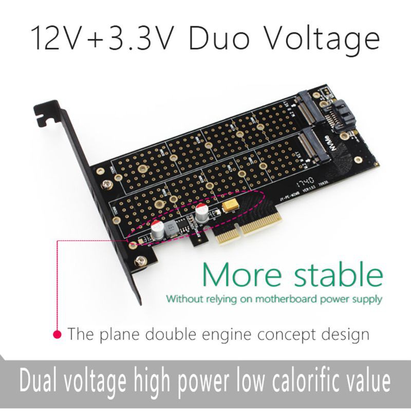 Thẻ Chuyển Đổi Ngff Sang Pcie3.0 Ssd M.2 Kèm Quạt Tản Nhiệt Bằng Nhôm Tiện Dụng | BigBuy360 - bigbuy360.vn