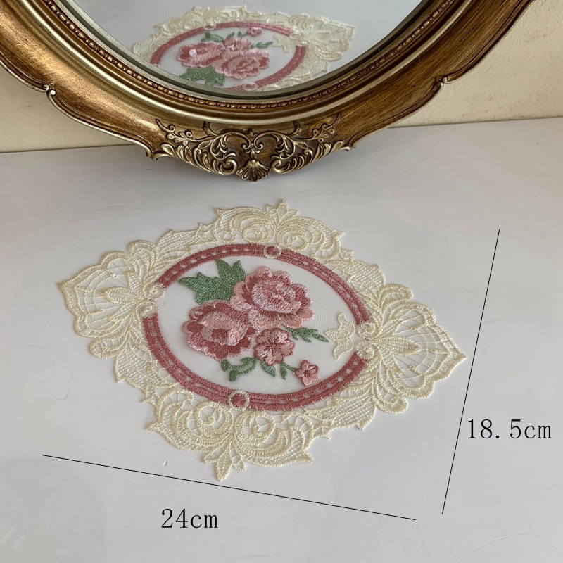 Khăn trải bàn ren hình tròn, hình ovan nhiều size