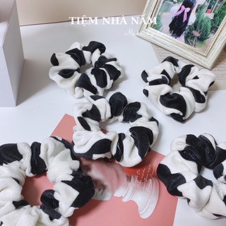 🎀 CỘT TÓC SCRUNCHIES BÒ SỮA SIÊU HOT HIT - [ Nhà Nấm handmade ]