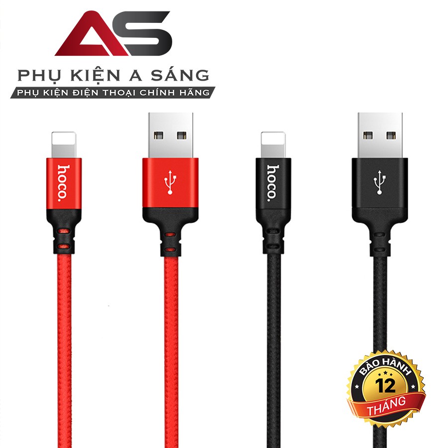 Cáp Sạc HOCO X14 Dài 2m Cho Tất Cả Các Dòng Máy iphone, Samsung, Oppo, Xiaomi,.. [Chính Hãng HOCO Bảo Hành 1 Tháng]