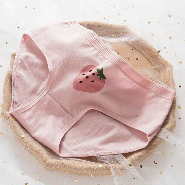 Sét 5 Quần Lót Nữ Cotton In Hình Dâu Tây Dễ Thương