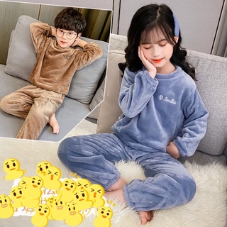 Bộ quần áo ngủ mùa đông cho trẻ em, bộ đồ mặc nhà mùa đông cực ấm cho bé