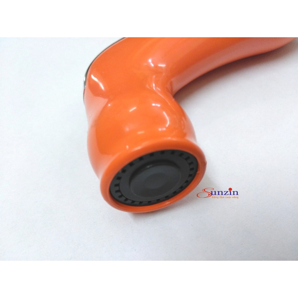 Đầu xịt rửa vệ sinh SZ078, chất liệu nhựa ABS (cam), tặng 2 gioăng cao su