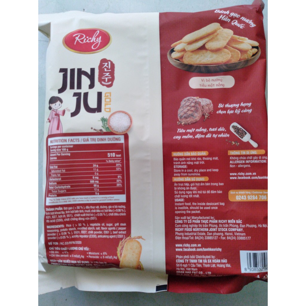 BÁNH GẠO VỊ BÒ NƯỚNG JINJU: SIÊU XỐP - GIÒN TAN