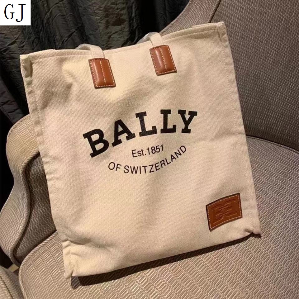 BALLY Túi Xách Canvas Cỡ Lớn Thời Trang Hàn Quốc