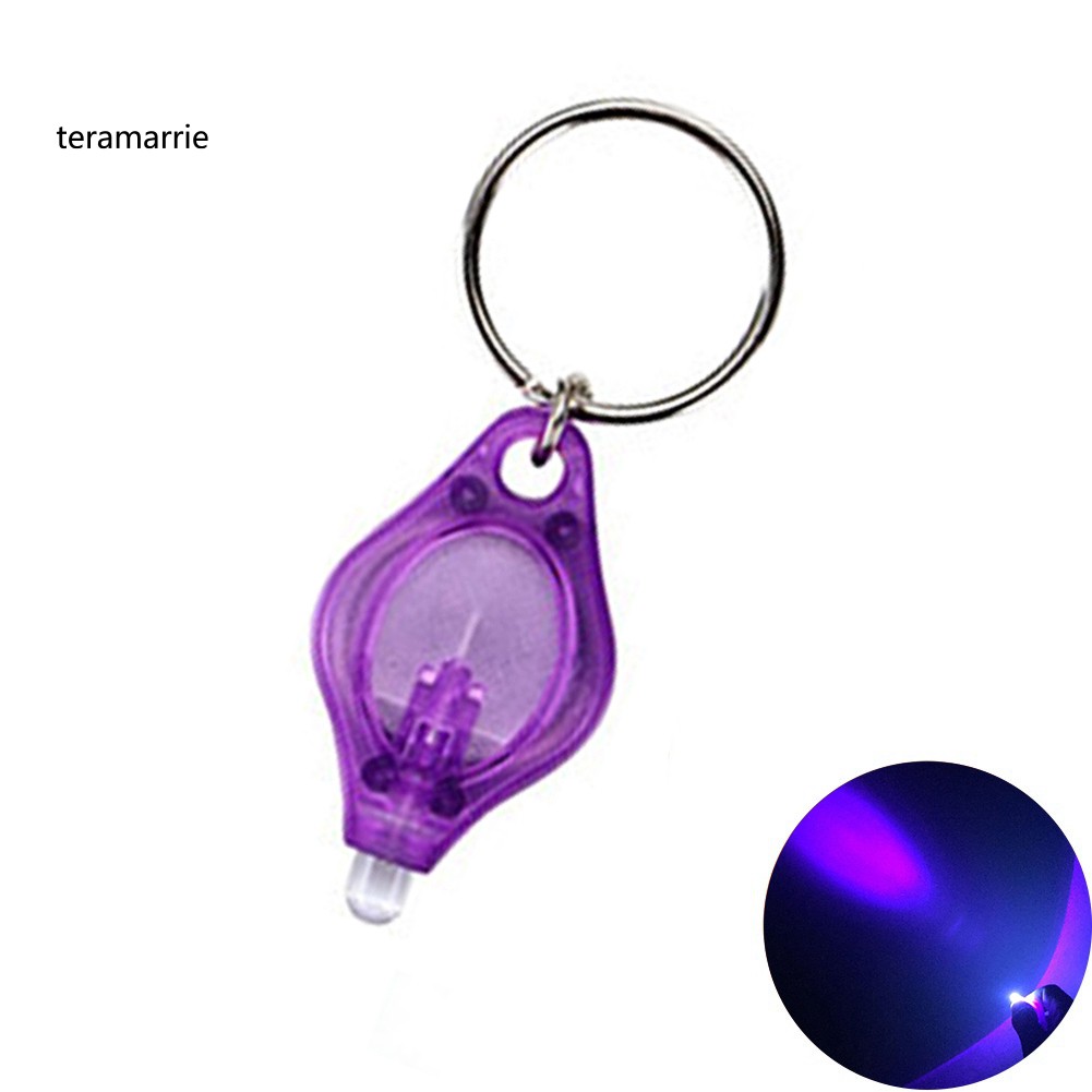 TM♥Mini Portable LED Camping Flashlight Light Key Ring Keychain Torch Lamp Gift